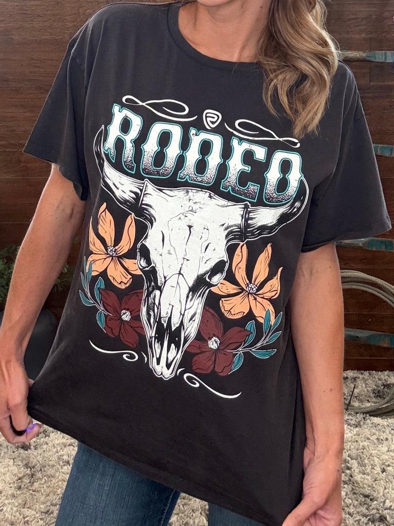 Rodeo Graphic Oversize T-Shirt in Black