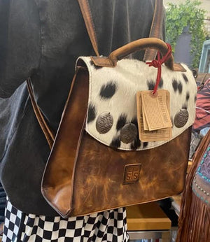VAQUERO COWHIDE REMI CONVERTIBLE BACKPACK/CROSSBODY