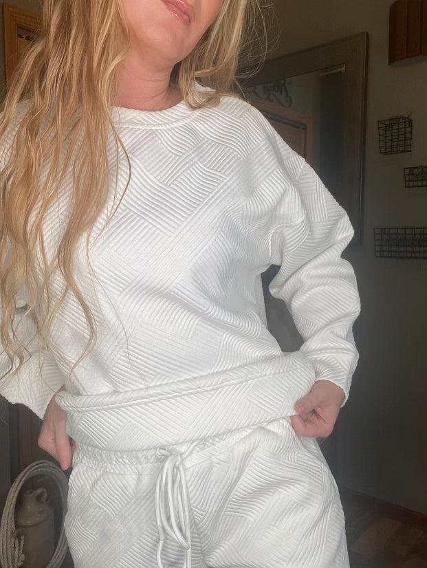 Textured Sweatshirt Top