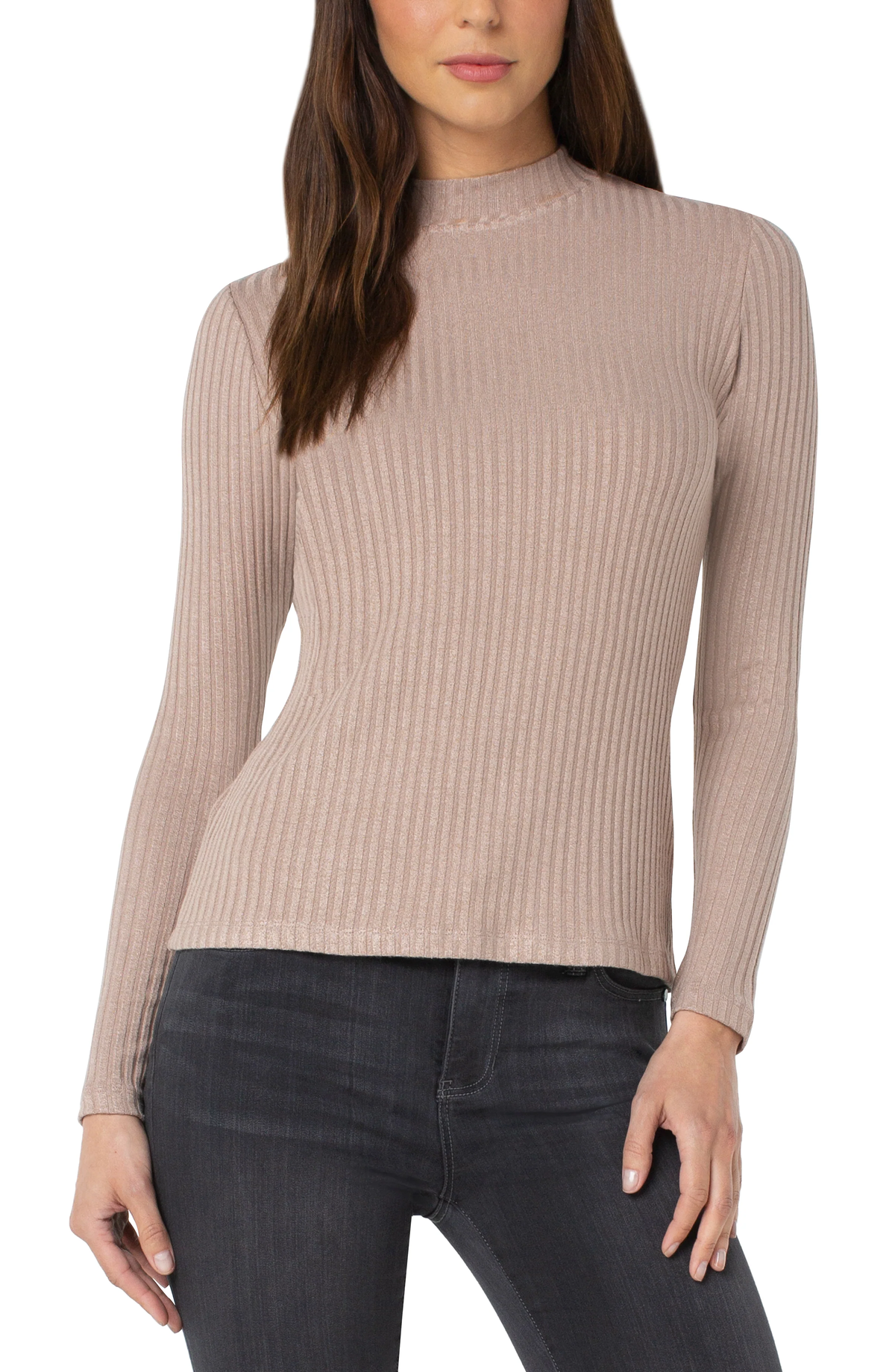 Liverpool Long Sleeve Mock Neck Top