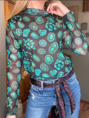 FOREVER IN TURQUOISE TOP