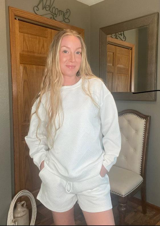 Textured Sweatshirt Top