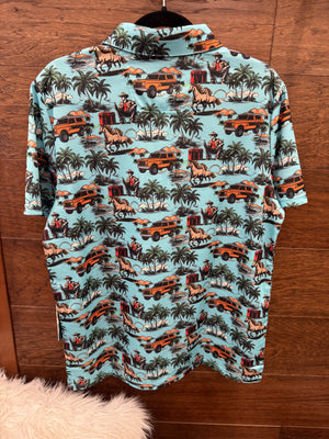 Western Novelty Print Polo