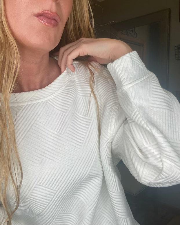 Textured Sweatshirt Top
