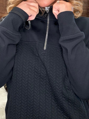 CINCH WOMEN'S BLACK 1/4 ZIP PULLOVER