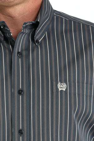 Cinch Men's Charcoal Striped Western Shirt