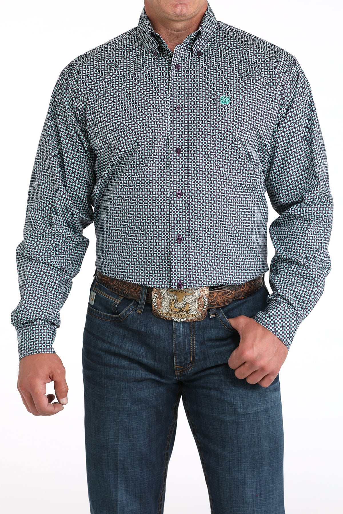 Cinch Men’s Long Sleeve Classic Print