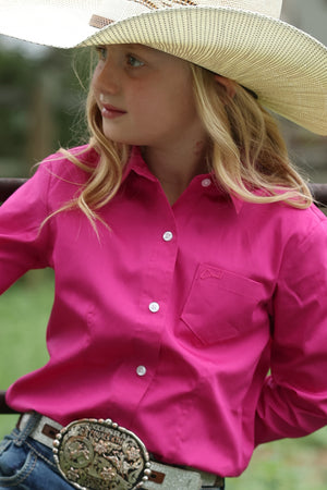 Cruel Girl Girls' Long Sleeve Western Button Up Shirt