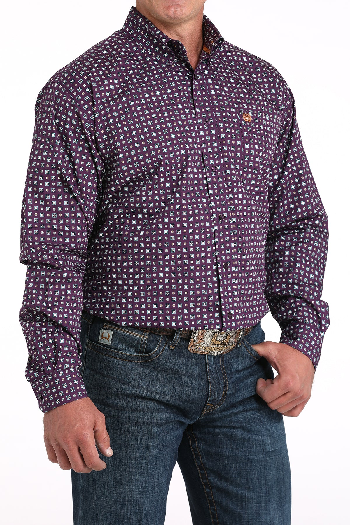 Cinch Men’s Long Sleeve Classic Print