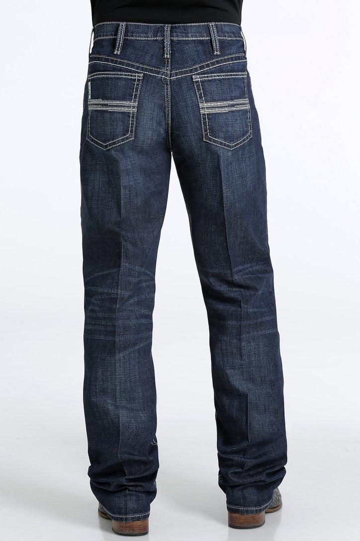 Blue jeans on a white background
