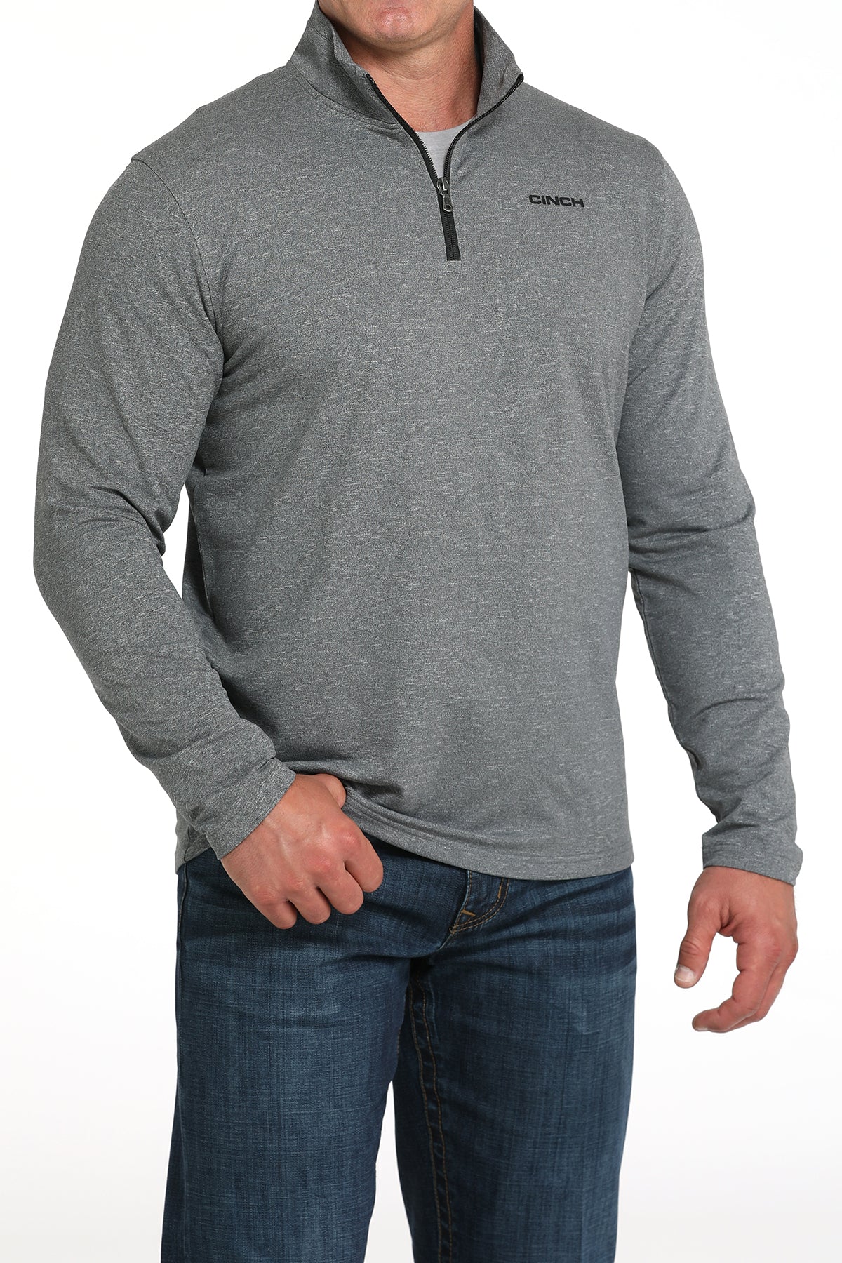 Cinch Men's 1/4 Zip Charcoal Pullover