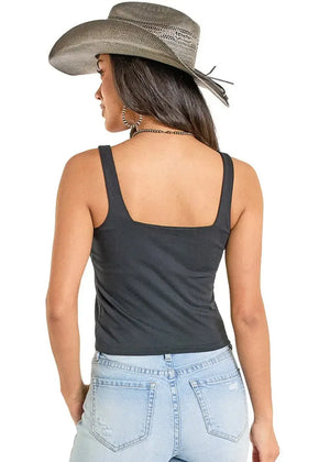 Buckle Strap Knit Tank Top
