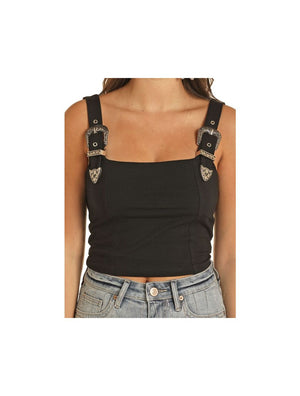 Rock & Roll Denim Women's Square Neck Crop Tee