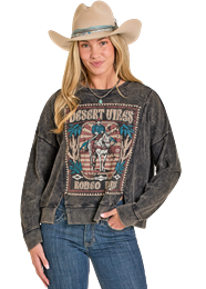 Rock & Roll Denim Women's Desert Vibes Pullover Sweatshirt