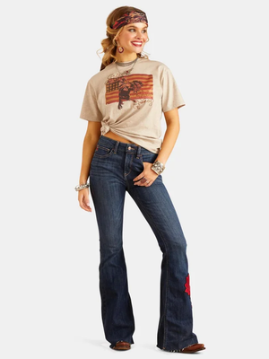 ARIAT Womens Flag Rodeo Quincy Tee