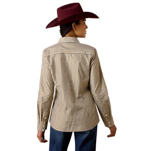 Womens Ariat Kirby Stretch Shirt in Plum Stripe