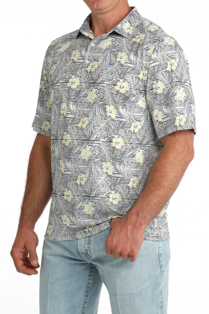 Cinch Men's Arena Flex Hawaiian Print Polo