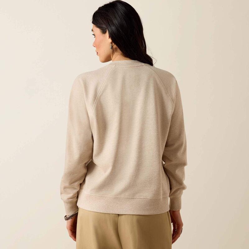 Long sleeve graphic v neck sweatshirt