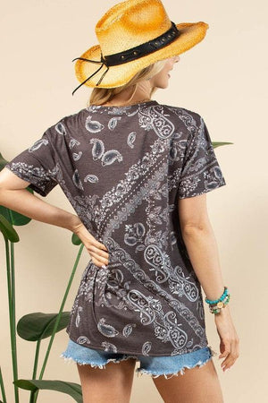 Bandana Print Short Sleeve T-shirt