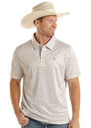 Mens Short Sleeve Polo Snap Shirt