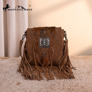 Trinity Ranch Fringe Hair-On Cowhide Crossbody