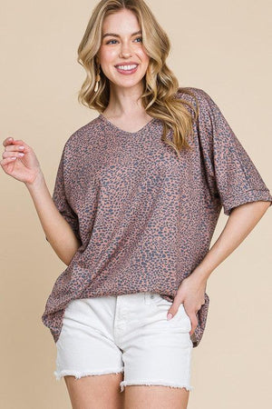 The Animal Print V Neck
