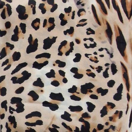 Charmeuse silk scarf in leopard print