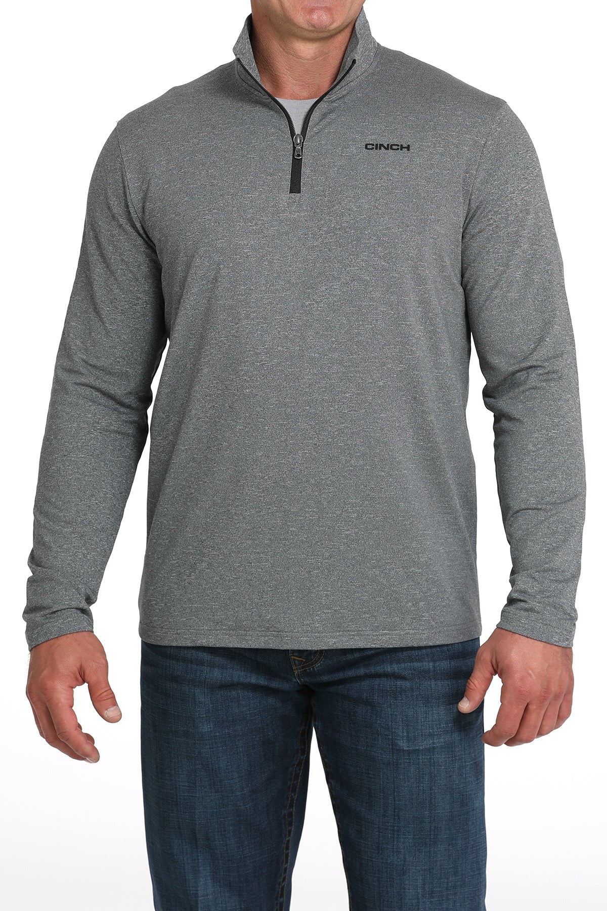 Cinch Men's 1/4 Zip Charcoal Pullover