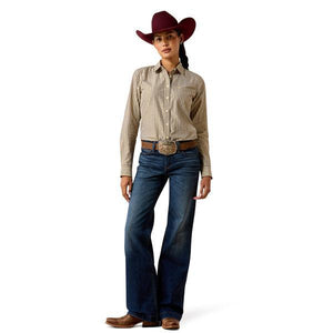 Womens Ariat Kirby Stretch Shirt in Plum Stripe