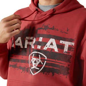 Mens Ariat Liquid Stamp Flag Hoodie