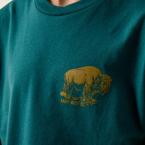 Boys Ariat Bison Wander Flag T-Shirt