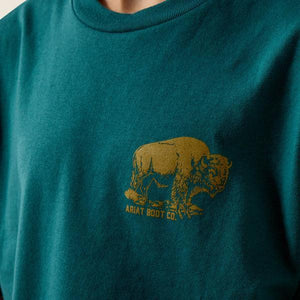 Boys Ariat Bison Wander Flag T-Shirt