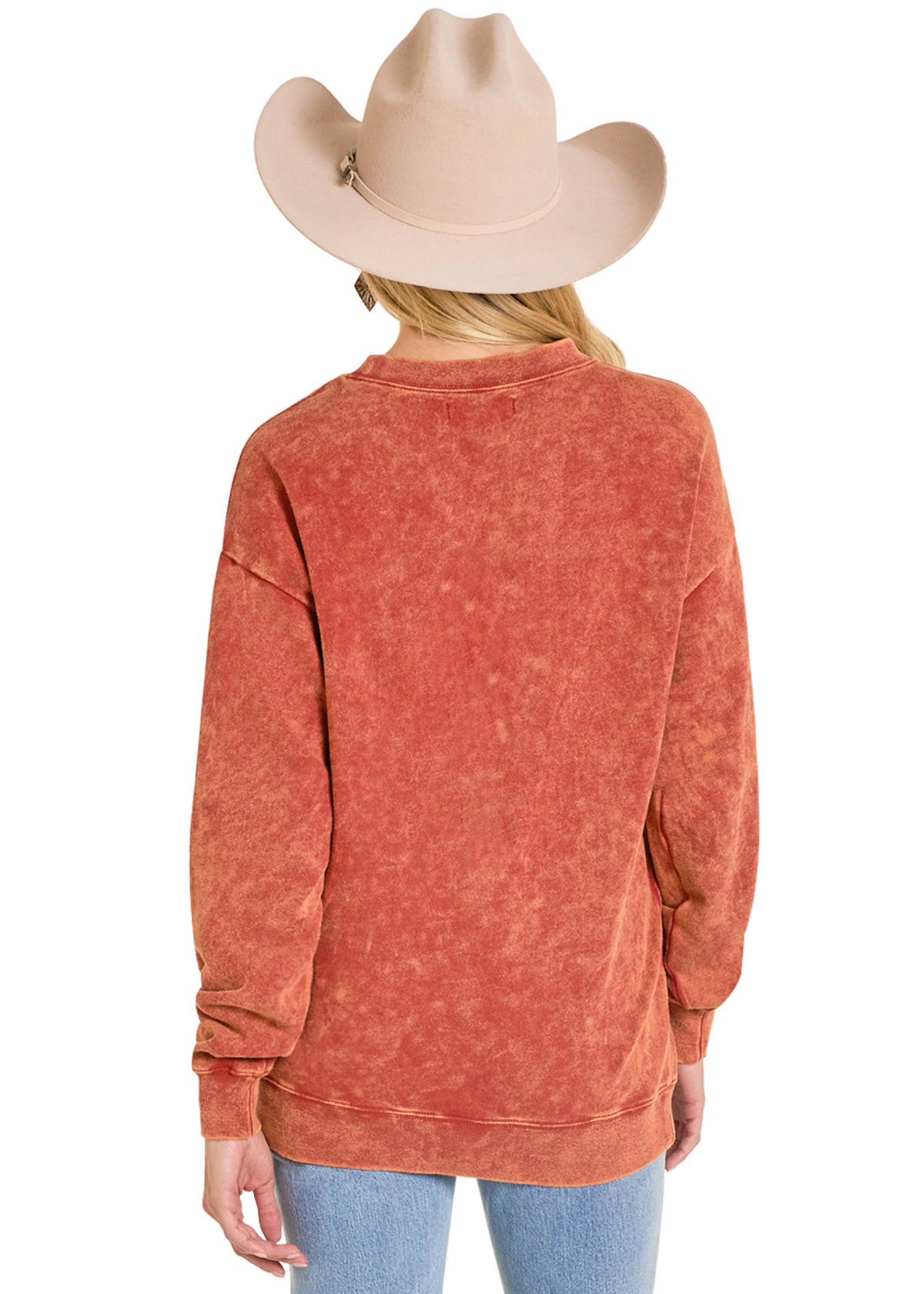 RODEO CITY USA DISTRESSED GRAPHIC PULLOVER