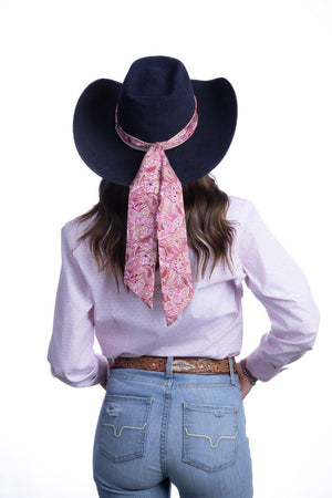 100% Silk Twilly Paisley Scarf