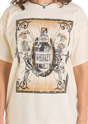 Whiskey Graphic Oversized Tee