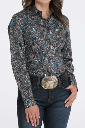 Cinch Women's Paisley Print Button Shirt