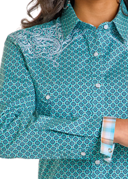 Ladies Long Sleeve Snap