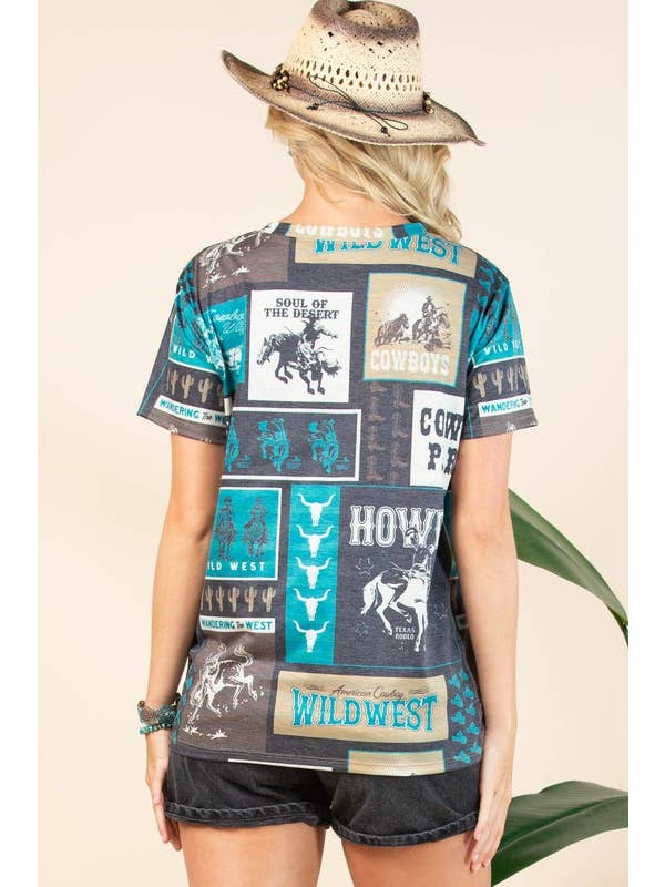 PENNY Western Rodeo Print T-Shirt
