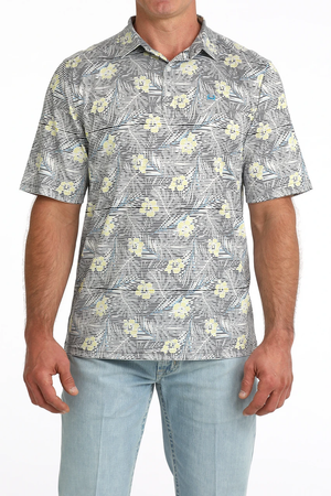 Cinch Men's Arena Flex Hawaiian Print Polo