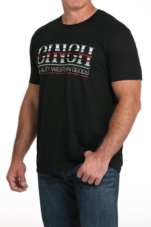 Cinch Men's Black Chest Logo Graphic T-Shirt
