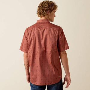 Mens Ariat Copper Brown Printed VentTEK Classic Fit Shirt