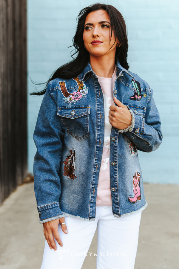 Western Patch Denim Jacket