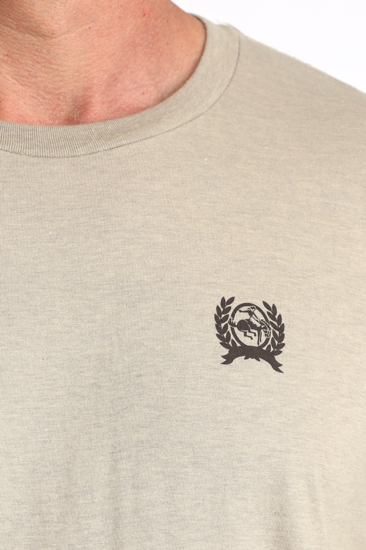 Beige t-shirt with a graphic design