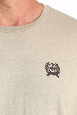 Beige t-shirt with a graphic design