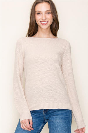 JACEE WAFFLE SWEATER