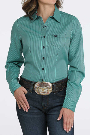 Women's TENCEL ™ Stripe Button-Down Western Shirt