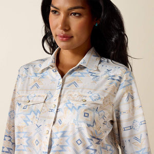 Aztec patterned long sleeve shirt.