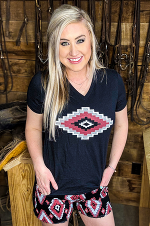 ROCK N' ROLL V-NECK TEE