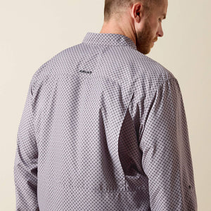 Patterned shirt featuring the Ariat logo.