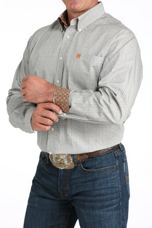 Cinch Men's Long Sleeve Print Button Down Shirt